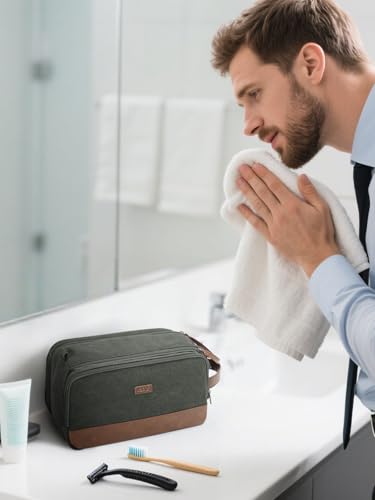 Travel Toiletry Bag for Men (L, Green / Large)