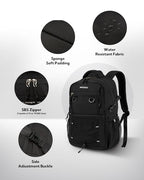 Travel Hiking Casual Backpack (Black)