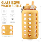 84 oz Glass Water Bottle (Yellow / 84 Ounces)