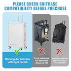 Clear Luggage Cover Protector with Front Pocket Zipper 30 Inch (30inch / 80%clear 20%grey)