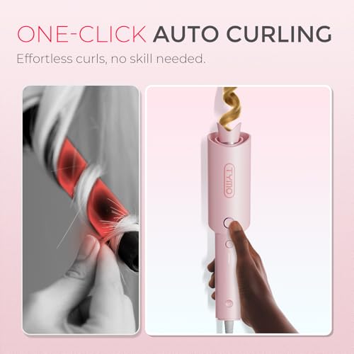 Automatic Rotating Curling Iron (1 inch / Pink)