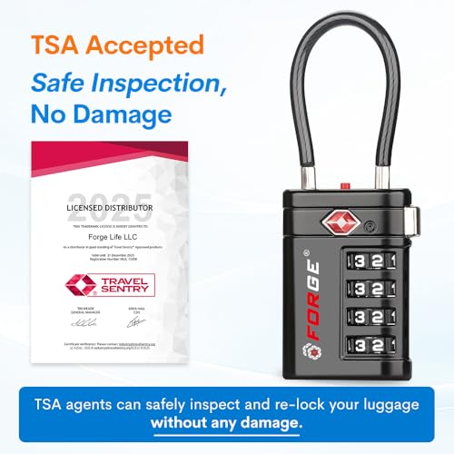 Open Alert TSA Approved Luggage Locks (4 Colors Green PK)