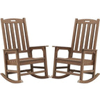 Outdoor Rocking Chair Set of 2 (Dark Brown / 2 pack)