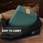 Watch Box 4 Watch Travel Case with Combination Lock (Green / 4-Slot)