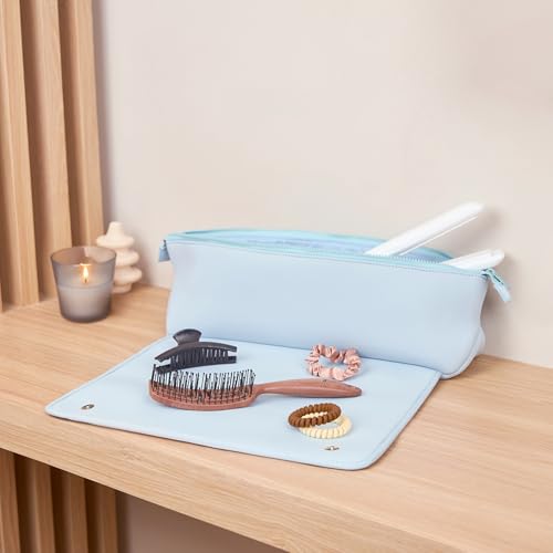 Hair Tools Travel Bag and Heat Resistant Mat 17" (Baby Blue)