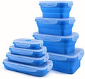 4 Pack Collapsible Silicone Food Containers Storage Lunch Bento Box by LEISIDY