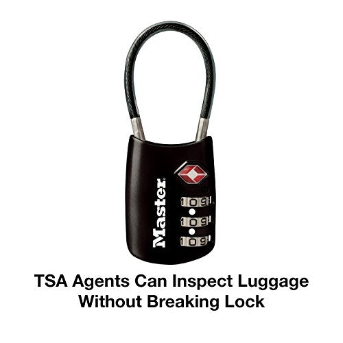 4688D Accepted Set Your Own Combination TSA Approved Luggage Lock (Black / 1 Pack)