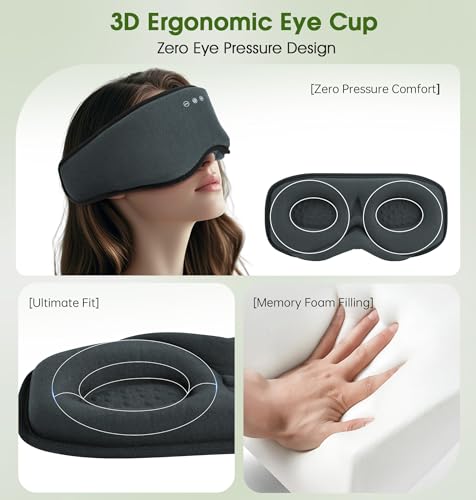 Bamboo Cotton Bluetooth Sleep Mask (Grey)