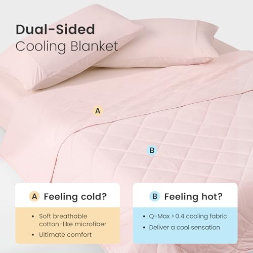 Cooling Throw Blanket for Hot Sleepers 50"x70" (Cool Pink / Throw (50" x 70"))