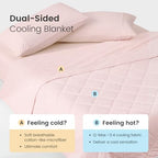 Cooling Throw Blanket for Hot Sleepers 50"x70" (Cool Pink / Throw (50" x 70"))