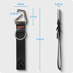 Life Carabiner Lanyard Keychain Strap (One Size / Black Carabiner)