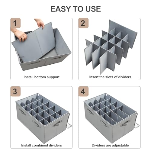 Shoe Organizer for Closet 2 Pack (Gray-2Pack / Extra Large(26.5''L x 16.54''W x 13.5''H))