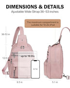 Large Sling Bag for Women (Pink Retro Style)