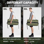 Large Waterproof Duffel Bag (Army Green / 60L)