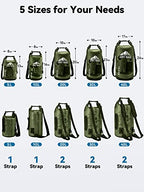 Dry Bag Waterproof Backpack with Phone Case (Pitch Green / 40L)