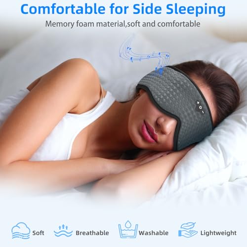 Sleeping Eye Mask with Bluetooth Headphones (Z-grey)