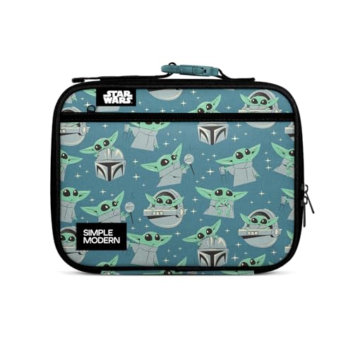 Mandalorian Kids Lunch Box & Insulated Lunch Bag for School (Regular / Star Wars: Grogu Doodle)