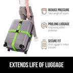 Heavy Duty Luggage Straps for Suitcase (Green)