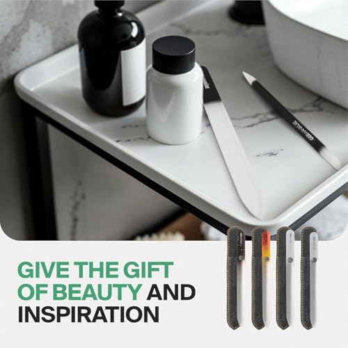 4pc Manicure Nail Care Kit (4-Pc: Clipper, Combo Scissor, Travel File / Black Suede Roll)