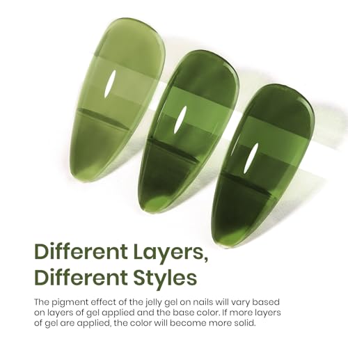 Beetles Green Gel Nail Polish (H - Sheer Green | Green Jelly)