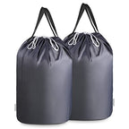140L Washable Laundry Bags with Handles (Elegant Grey)
