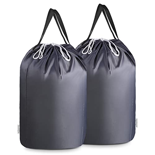 140L Washable Laundry Bags with Handles (Elegant Grey)