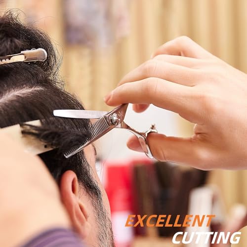 High end Professional Hair Thinning Scissors Hair Cutting Teeth Shears Barber Hairdressing Texturizing Scissors Extremely Very Sharp 6.5 Inch Stainless Steel Alloy For Men Women Salon & Home (Thinning Shears / 6.5 Inch)