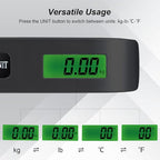 2 Pcs Black Travel Digital Luggage Scale (Black+black)