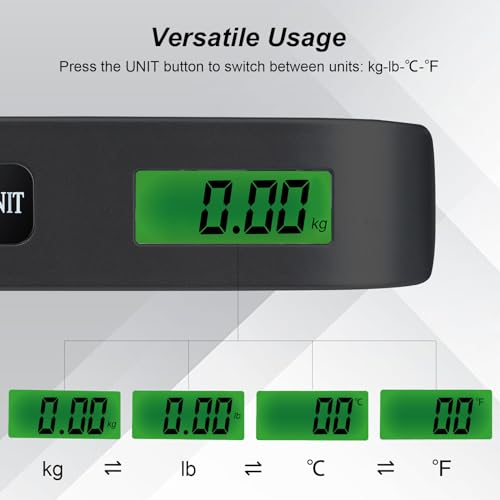 2 Pcs Black Travel Digital Luggage Scale (Black+black)