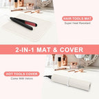 Oversize Silicone Heat Resistant Mat for Hair Tools (Ivory)