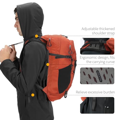 Hiking Hydration Backpack with 2L (Orange-3L Water Bladder)
