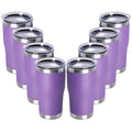 20oz Tumbler with Lid Stainless Steel Tumblers Bulk (Purple / 8 count)