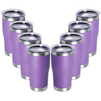 20oz Tumbler with Lid Stainless Steel Tumblers Bulk (Purple / 8 count)
