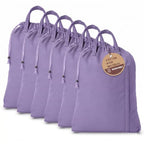 LFH Home Cotton Rich Large Premium Canvas Laundry Bag (20"x30" (Pack of 6) / Lavender)