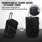 33" Large Rolling Duffle Bag with Wheels and Handle for Travel (33" Black)