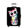 Colorful Cat Luggage Cover Washable Suitcase Protector Anti (Colorful cat / M(24-26inch suitcase))