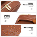 Laptop Backpack Purse for Women (Brown(pu Leather) / 15.6-Inch)