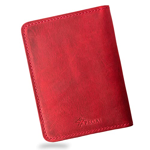 Standard Full Grain Crazy Horse Leather Passport Holder (Rose)
