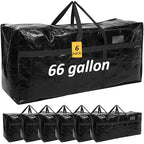 4 Pcs 66 Gallon Extra Large Moving Bags Heavy Duty Storage Bag (66 Gallon / Black)