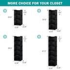 Hanging Closet Organizer and Storage for Clothes (4-SHELF / Black)