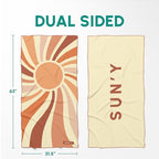 Waffle Microfiber Beach Towel (Rays)