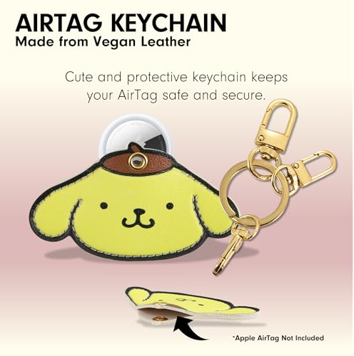 x Sanrio Character Keychain Case Compatible with Apple AirTag (Pompompurin)