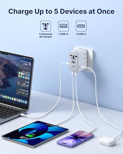 Universal Travel Adapter 70W GaN (70W White2)