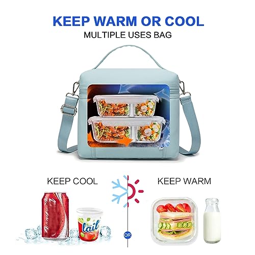 NOL 8L Insulated Lunch Bag for Women (Light Blue / Medium (8 Liters))
