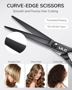 Professional Hair Cutting Scissors 6.5 Inch (Matte Black Cutting Shears)