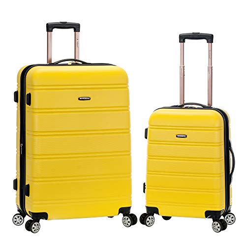 Melbourne Hardside Expandable Spinner Wheel Luggage (Yellow / 2 Piece (20"/28"))