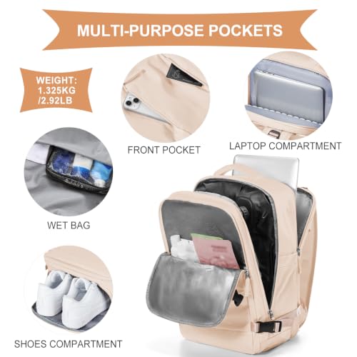 Vacuum Backpack Travel with Pump (A1-beige / 25 liters)