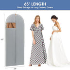 Dress Bags for Gowns (65" - 2 Pack / Grey)