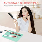 Oversize Silicone Heat Resistant Mat for Hair Tools (Mint Green)