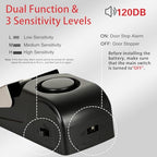 Portable Door Lock & Door Stop Alarm Set (Red)